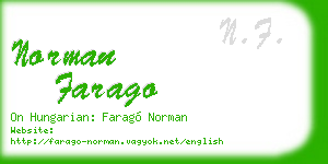 norman farago business card