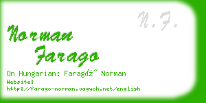 norman farago business card
